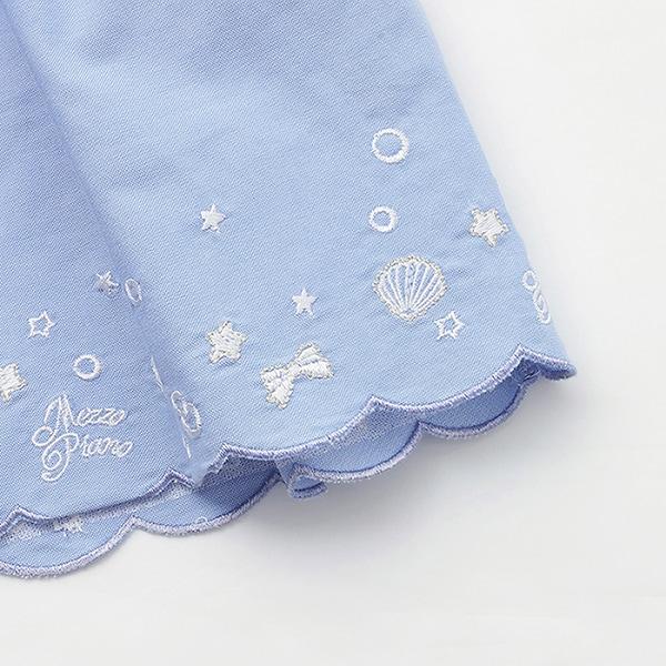 【人氣商品】【直營店無售】貝殼波浪刺繡闊腿裙