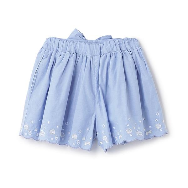 【人氣商品】【直營店無售】貝殼波浪刺繡闊腿裙