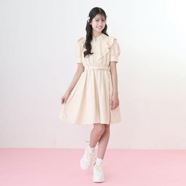 【Nico☆Petit登載】半拉鍊荷葉邊連衣裙