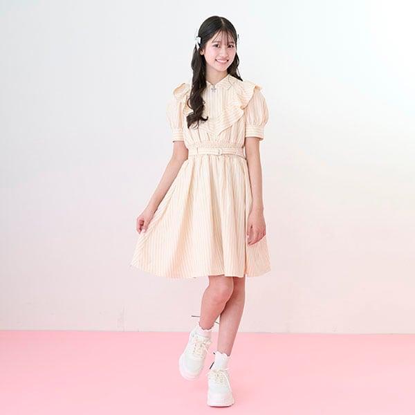 【Nico☆Petit登載】半拉鍊荷葉邊連衣裙