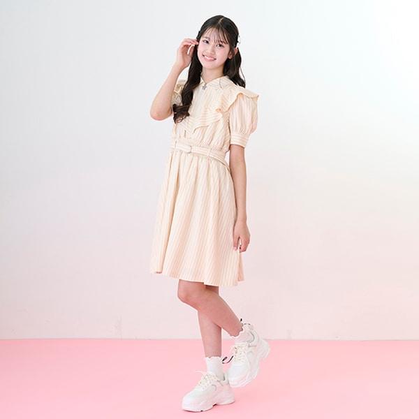 【Nico☆Petit登載】半拉鍊荷葉邊連衣裙