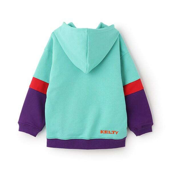【KELTY】內刷毛拼接拉鍊連帽衛衣