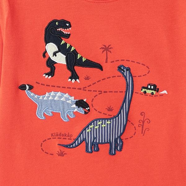 恐龍貼布繡長袖T恤