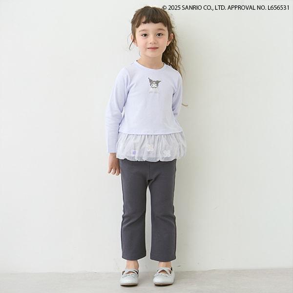 【三麗鷗】花朵網紗長袖T恤