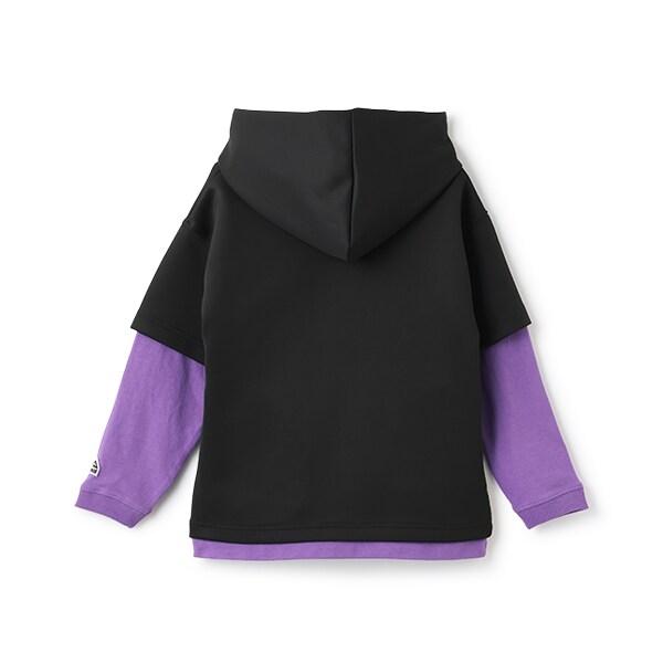 【防潑水】針織假兩件T恤連帽衫