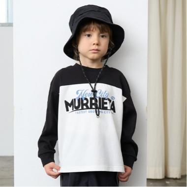 【舒適天竺】寬鬆版拼色字母印花T恤