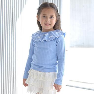 【前後皆可穿】帶領長袖T恤