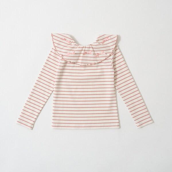 【前後皆可穿】帶領長袖T恤