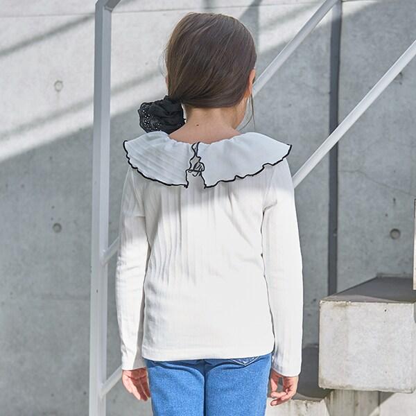 【前後皆可穿】帶領長袖T恤