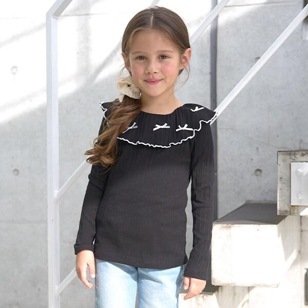 【前後皆可穿】帶領長袖T恤