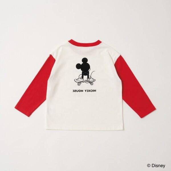 【《迪士尼》】【カイテキ天竺】米老鼠/滑板T恤