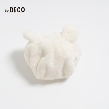 KPDECO仿皮草帶耳朵貝雷帽(S~M)