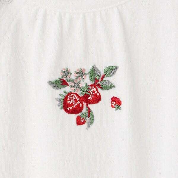野草莓刺繡短袖兩用連體衣