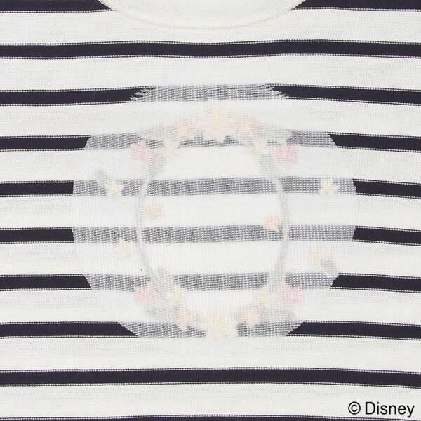 【DISNEY WISH】條紋網紗長袖T恤