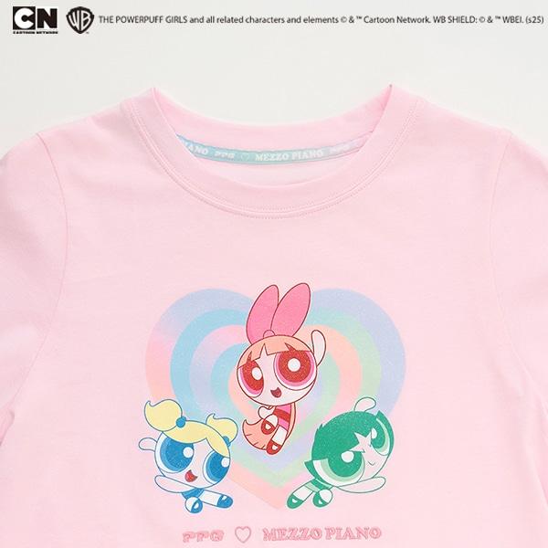 【The Powerpuff Girls】 袖部蝴蝶結T恤