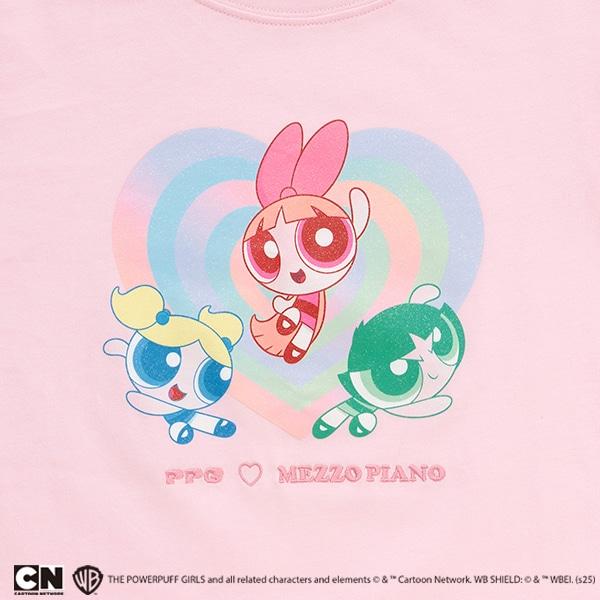 【The Powerpuff Girls】 袖部蝴蝶結T恤