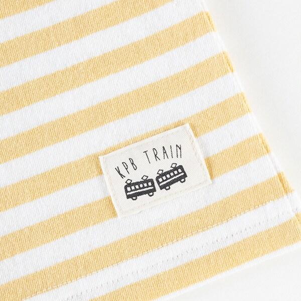 汽車印花貼布條紋T恤(80~90)