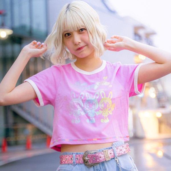 復刻♪ 彩虹貝莉醬拼色邊T恤