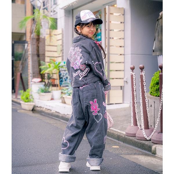 復刻款裝飾性寬鬆牛仔褲