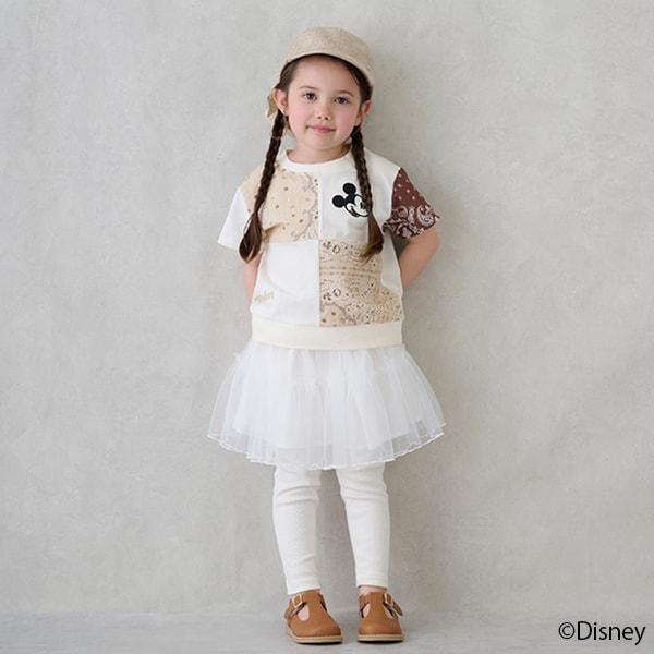【《迪士尼》】拼接短袖T恤