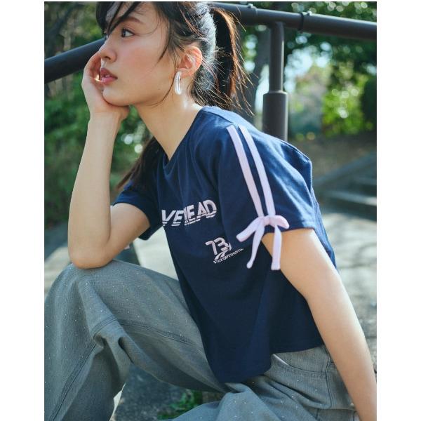 【LTXC】【吸水速幹/清爽】袖部蝴蝶結遊戲T恤