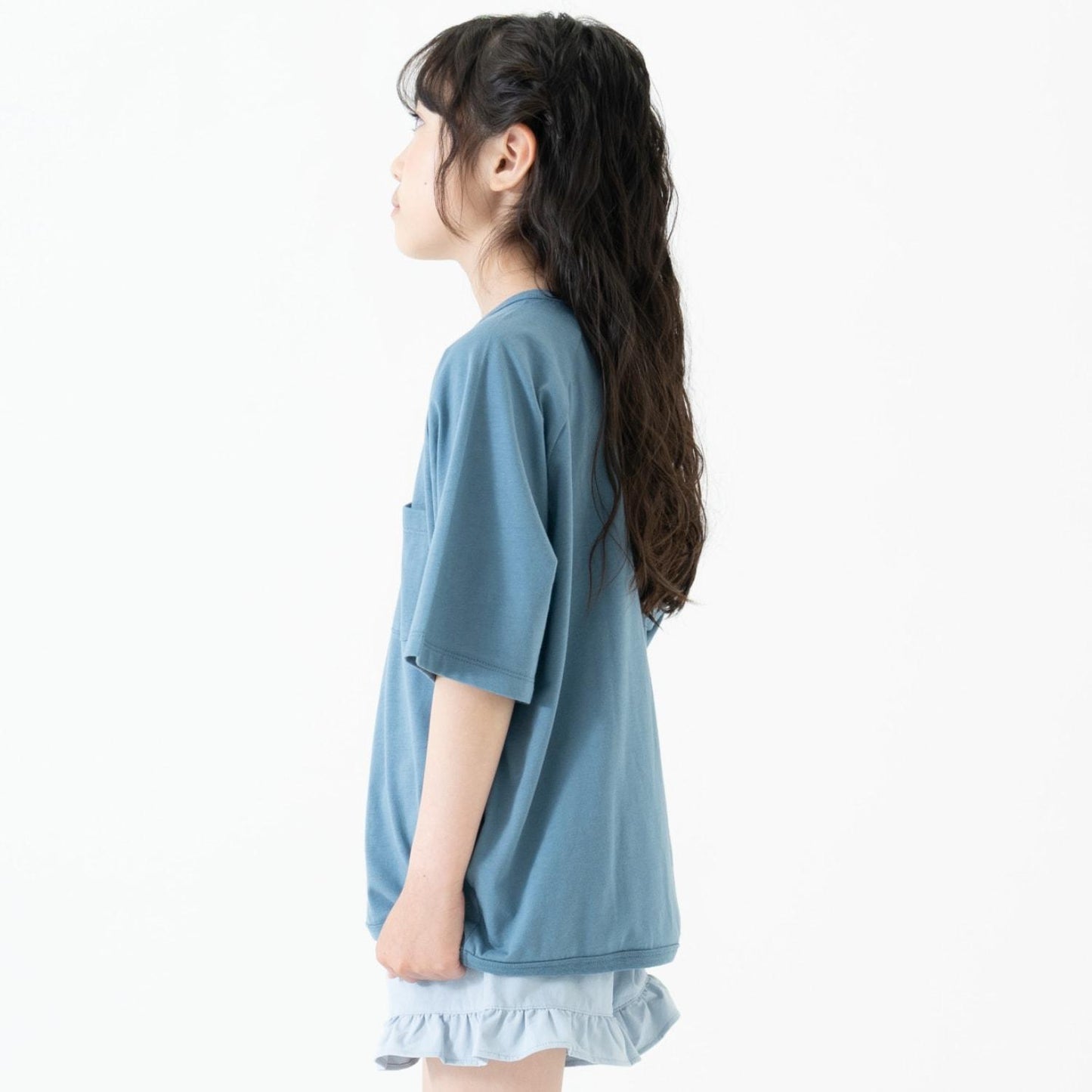 【純棉100%】【365D.】純色口袋寬鬆短袖T恤