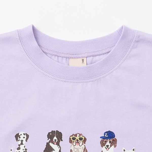 【防汙處理】DOG圖案T恤(青少年)