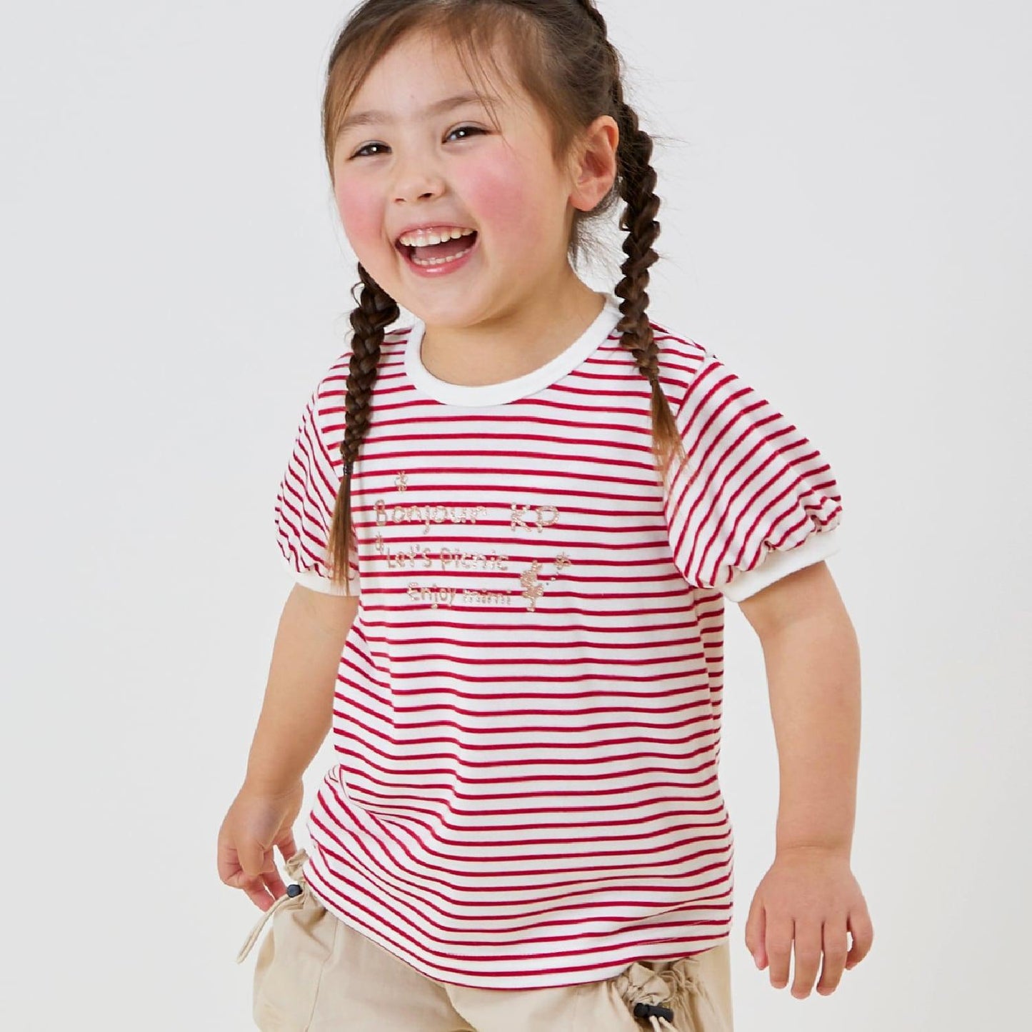 可拆卸水手領條紋T恤