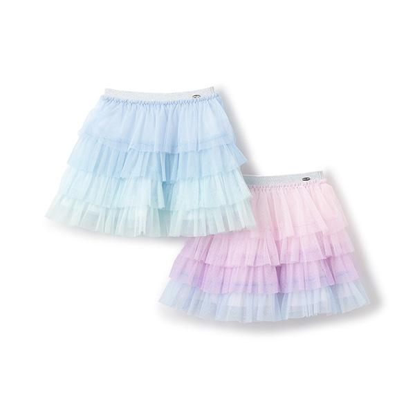 【人氣商品】【直營店無售】漸變色網紗半身裙