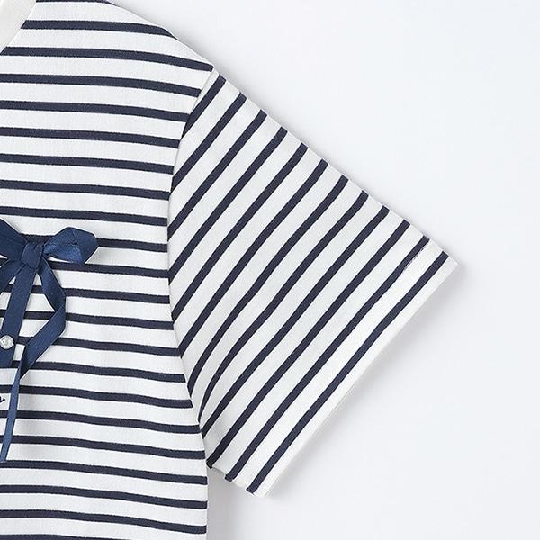 【Nico☆Puchi・Cuugal刊載】【接觸冷感】蝴蝶結字母T恤