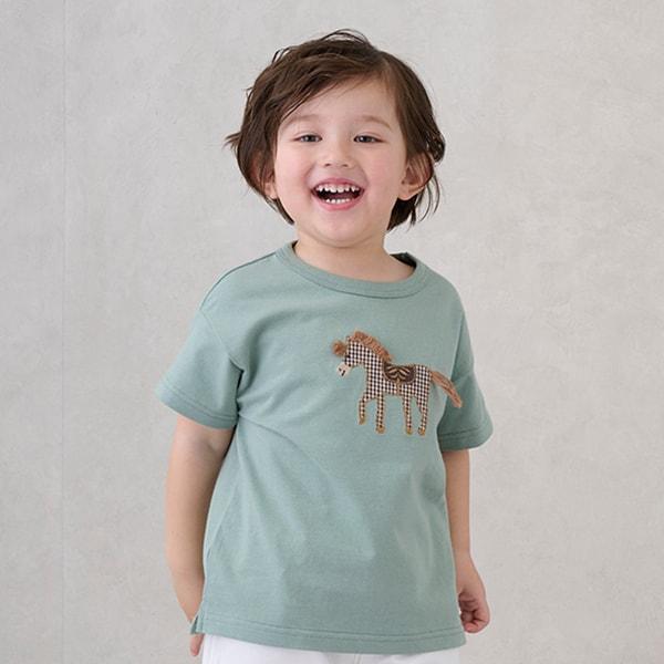 繡花汽車・小馬短袖T恤