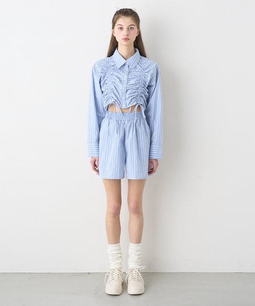 條紋短褲【韓國時尚】