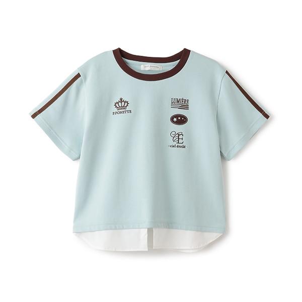 拼接下襬襯衫層疊感T恤