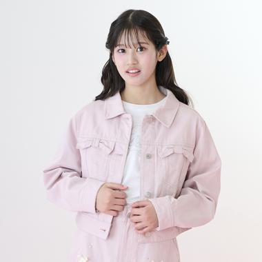 蝴蝶結翻蓋牛仔夾克
