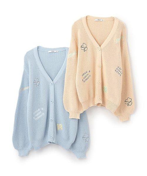 圖案刺繡開衫【韓國時尚】