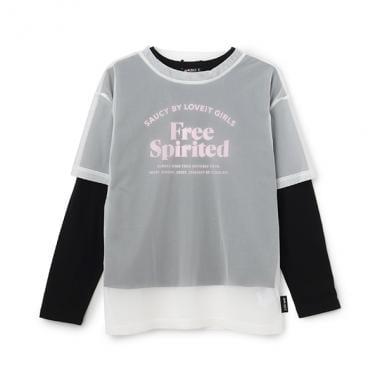 Free標誌T恤網紗T恤套裝