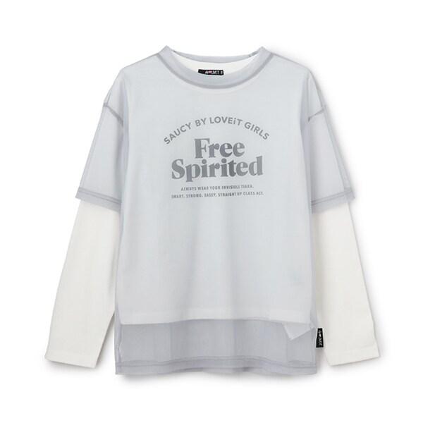 Free標誌T恤網紗T恤套裝