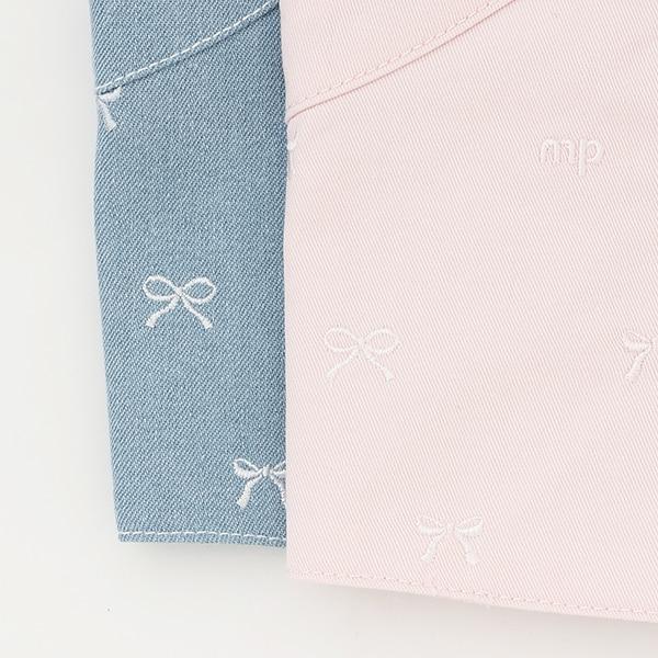 蝴蝶結刺繡吊帶背心&長袖T恤套裝
