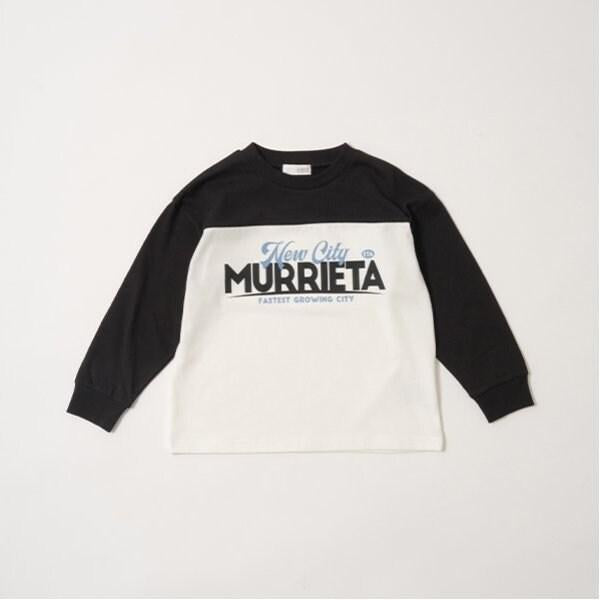 【舒適天竺】寬鬆版拼色字母印花T恤