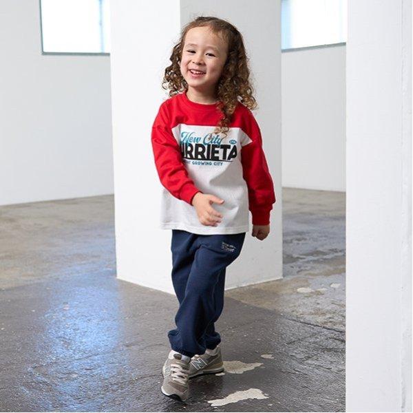 【舒適天竺】寬鬆版拼色字母印花T恤