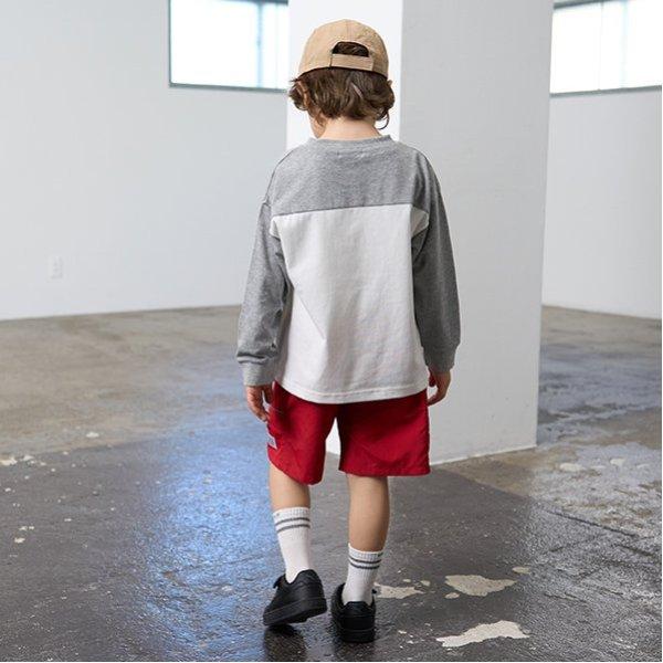 【舒適天竺】寬鬆版拼色字母印花T恤