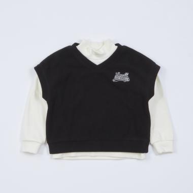 KPBOY抓絨馬甲高領T恤套裝(110~150)