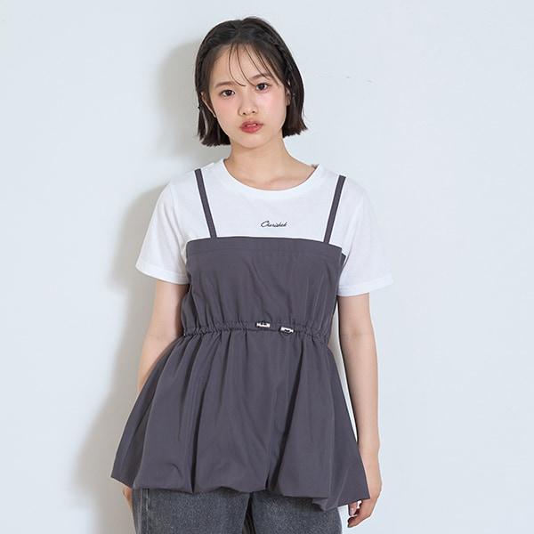 【7days】氣球吊帶拼接T恤