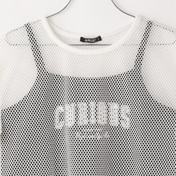 【Nico☆Petit刊載】網眼T恤吊帶套裝