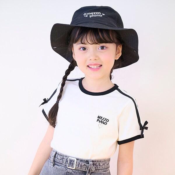 袖部條紋蝴蝶結短袖T恤