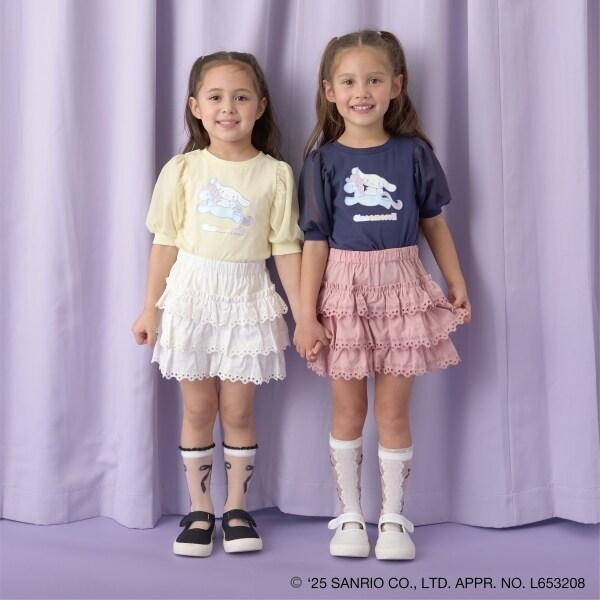 【三麗歐】【軟棉】大耳狗Aurora亮片印花泡泡袖T恤