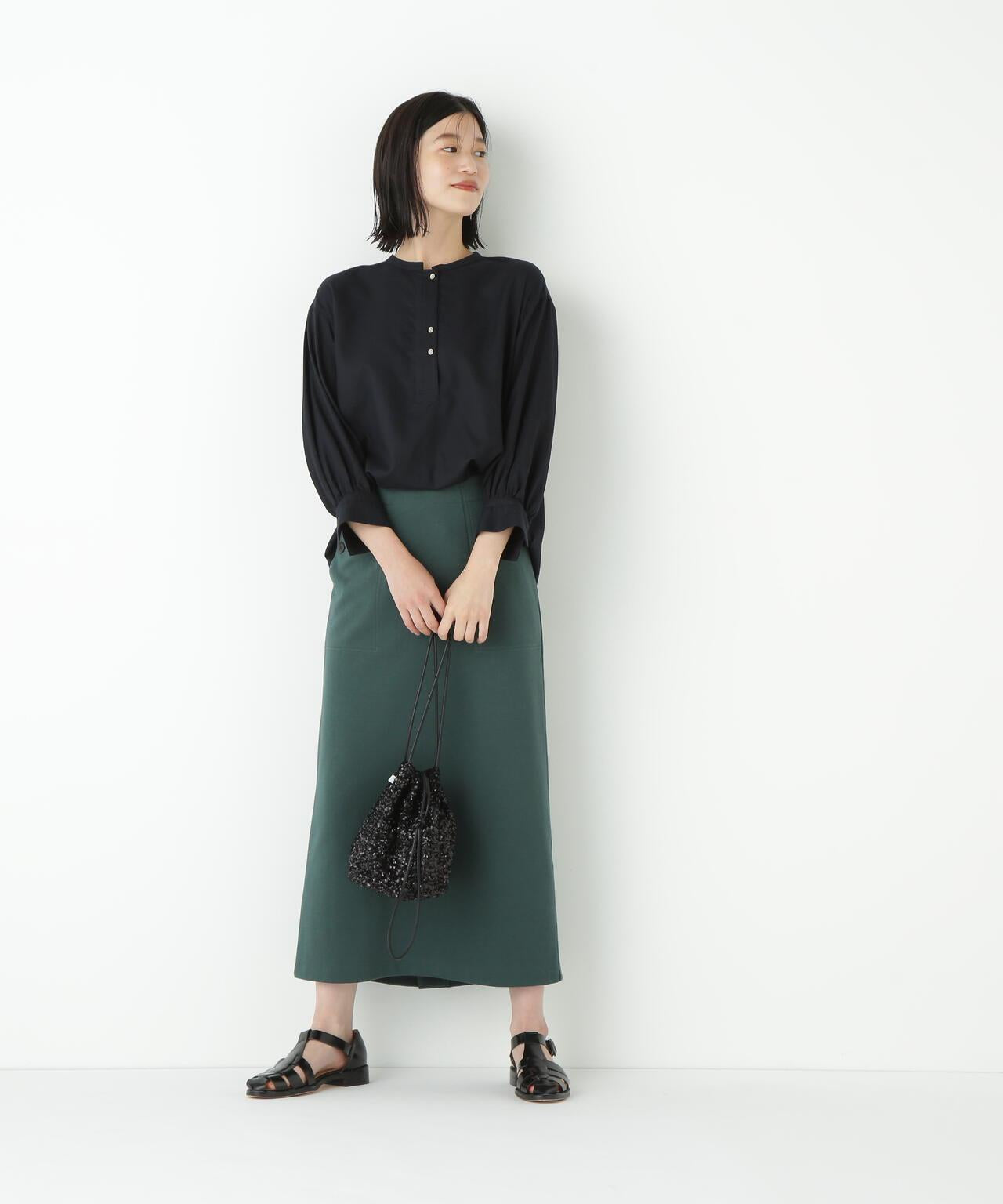 綿シルクスキッパーブラウス