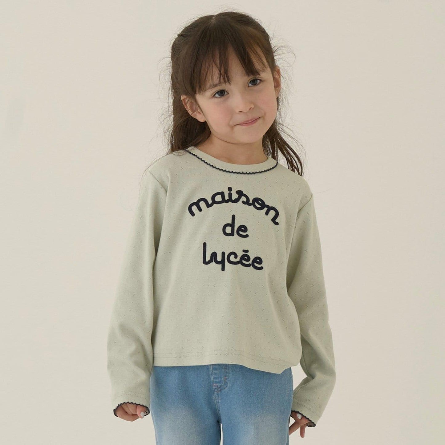 皮克米辛圖案網眼上衣