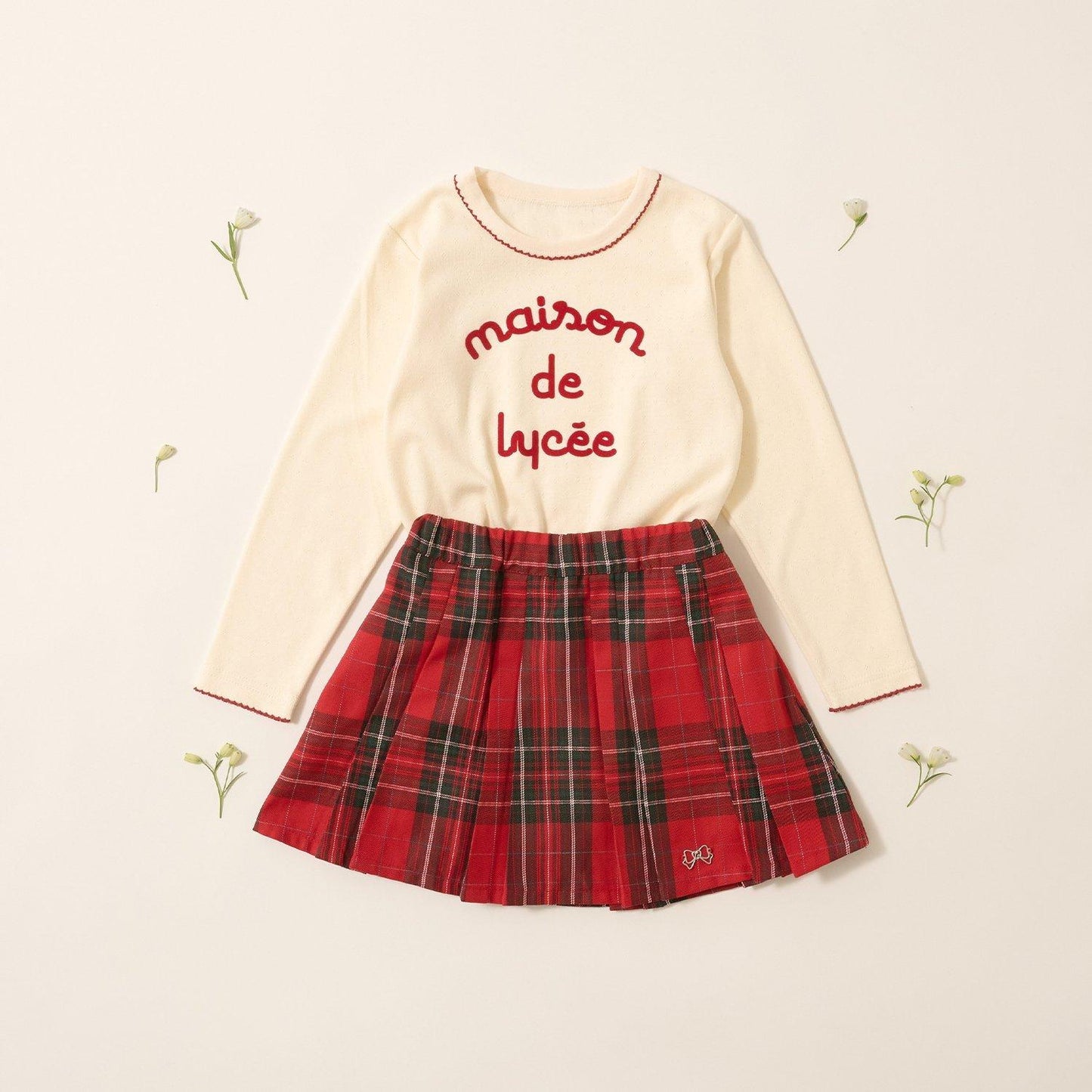 皮克米辛圖案網眼上衣