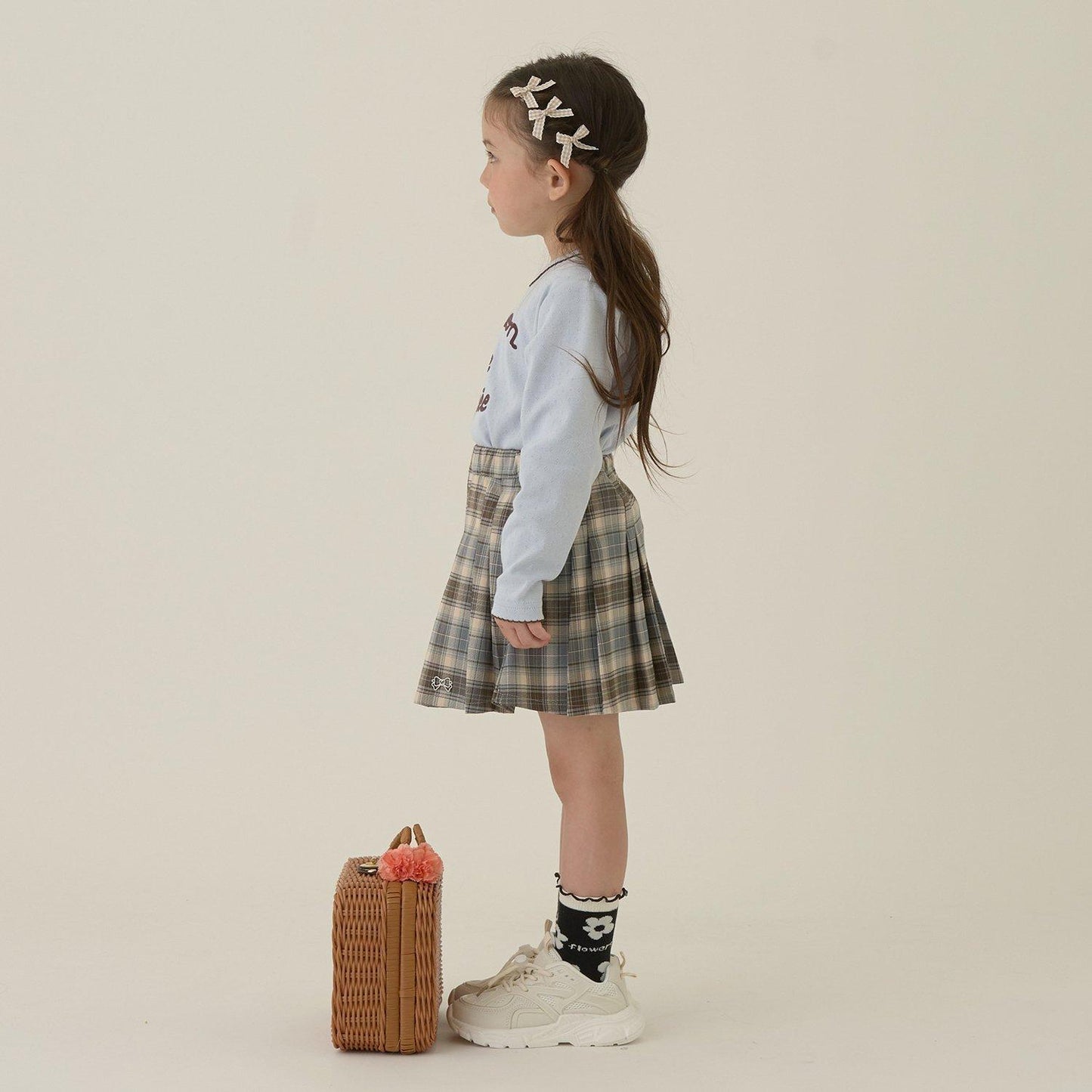 皮克米辛圖案網眼上衣